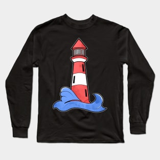 Lighthouse Waves Long Sleeve T-Shirt